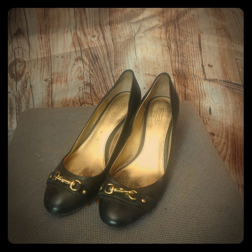 Coach Leather Wedges, 9.5